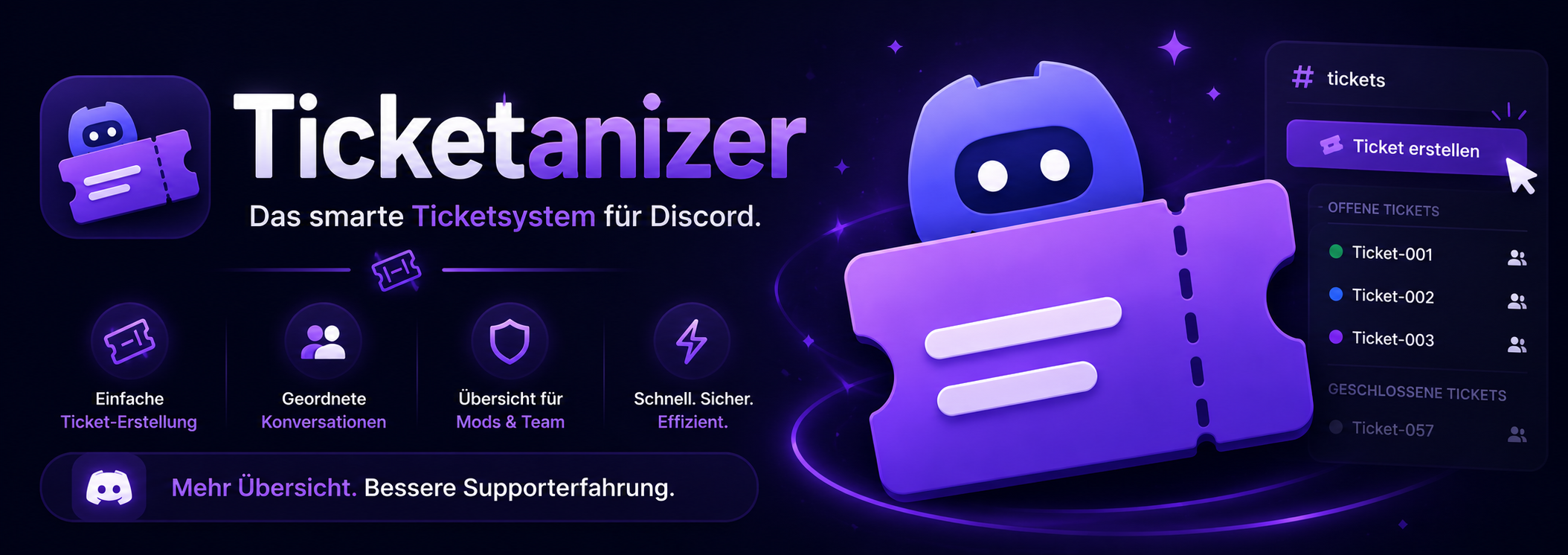 Ticketanizer — Das smarte Ticketsystem für Discord
